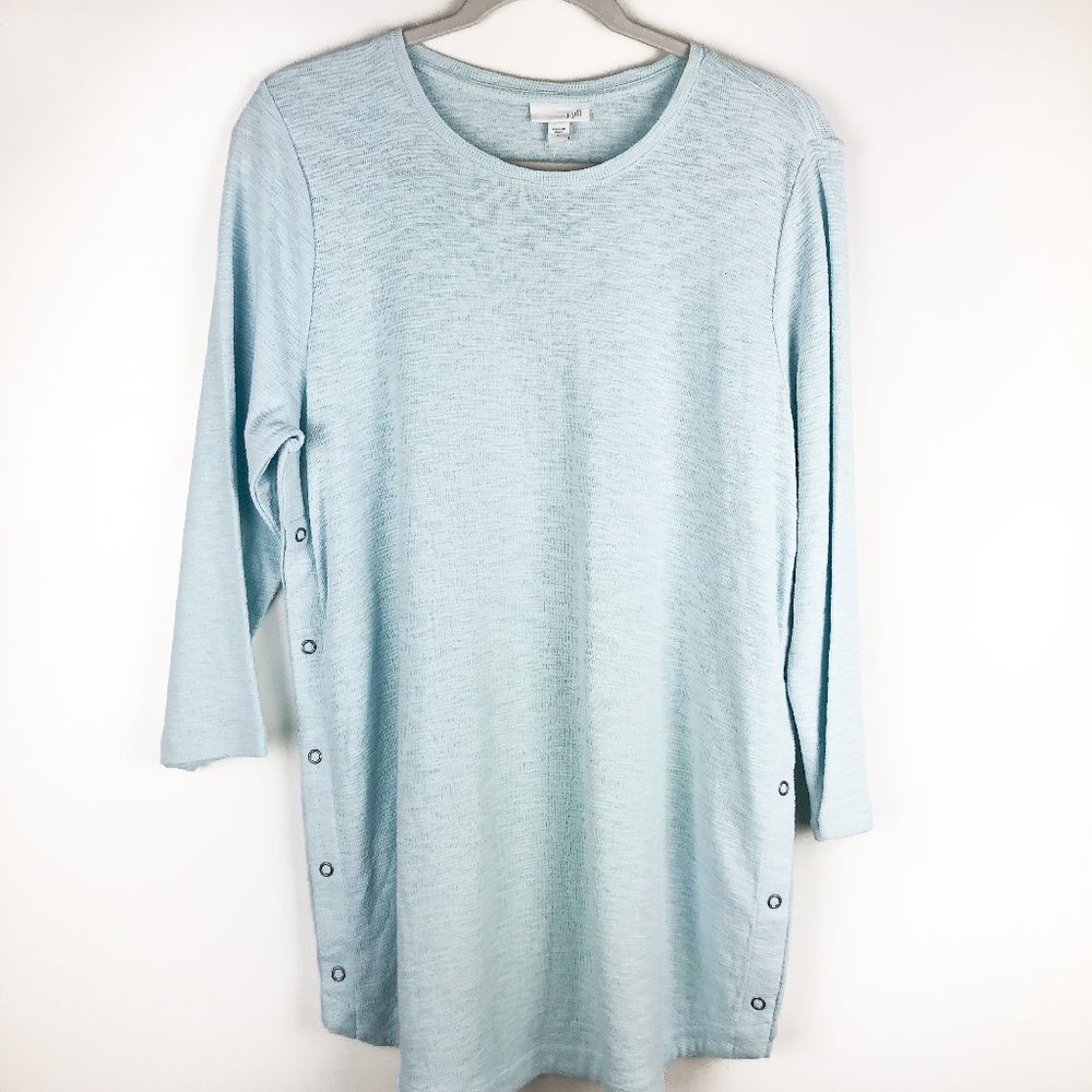 J.Jill 3/4 Sleeve Tunic Shirt Blouse Sz L NWT